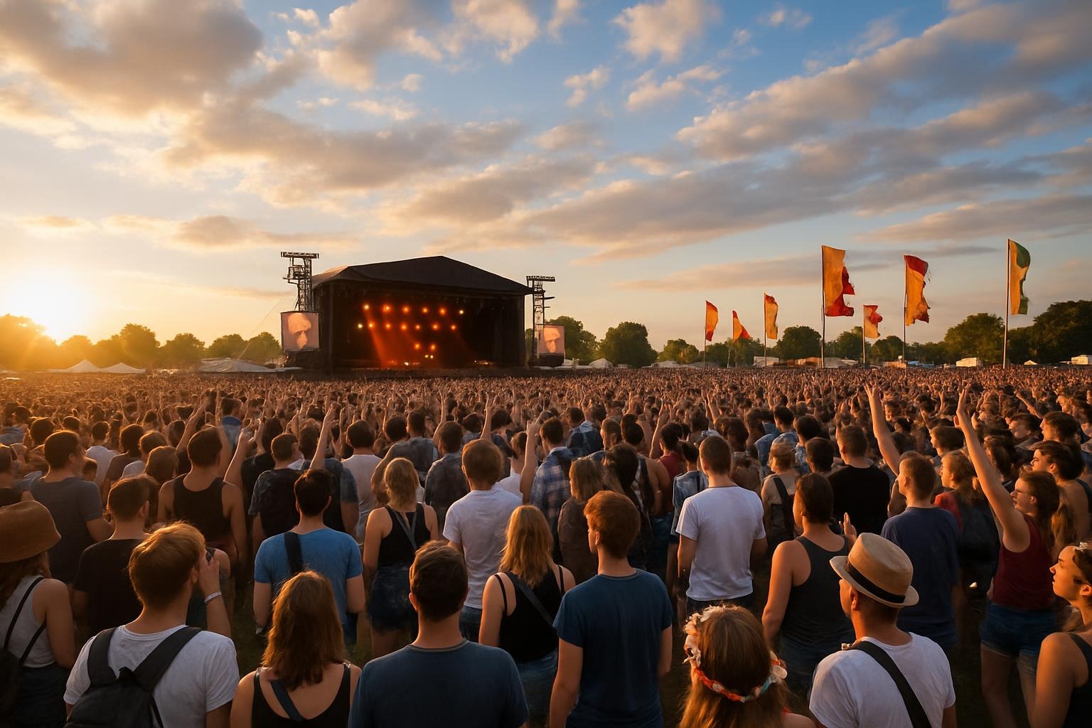 Festival Crowd in front of a stage